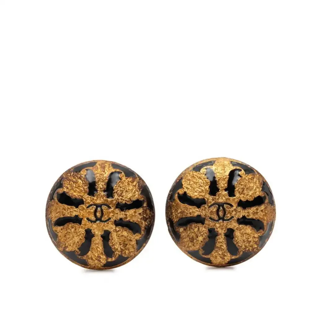 Chanel Cc Logo Clip-On Earrings Metal #250191C57B